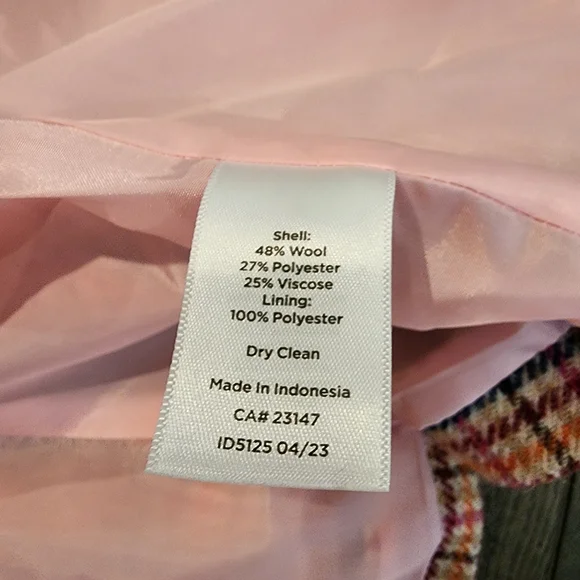 Talbots Women's Classic Shetland Blazer Apple Plaid Size 16 NWT - Picture 10 of 14